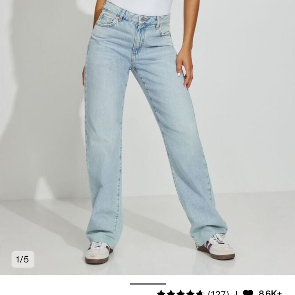 Garage Light Blue Jeans size 0/23.   Raw hem 90’s style